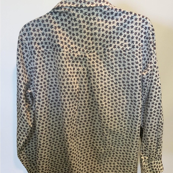 Anthropologie Grayson the Hero Women's Red Poppy Button-Up Blouse Size 03 - Picture 6 of 9